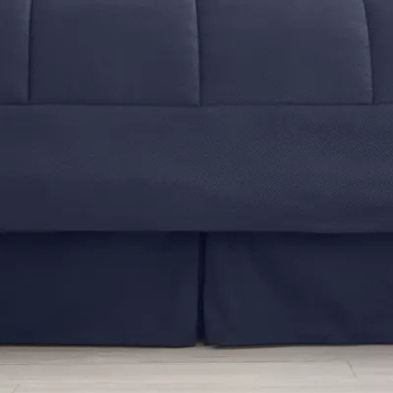 8 Piece Bed A Bag Greek Key Comforter Sheet Skirt Sham Set