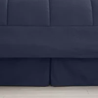 8 Piece Bed A Bag Greek Key Comforter Sheet Skirt Sham Set