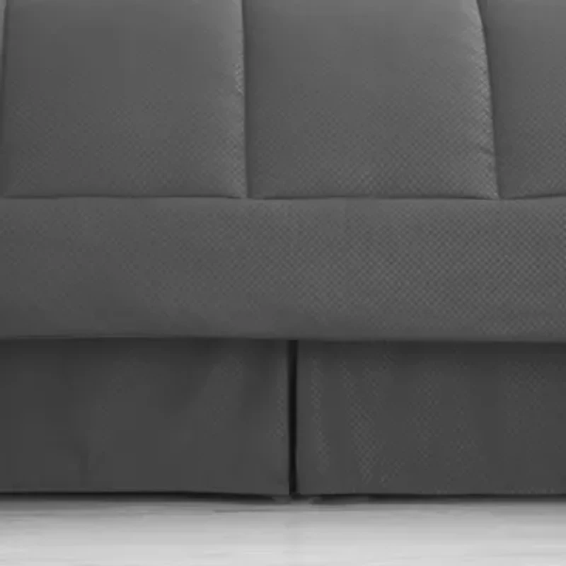 8 Piece Bed A Bag Checkered Comforter Sheet Skirt Sham Set