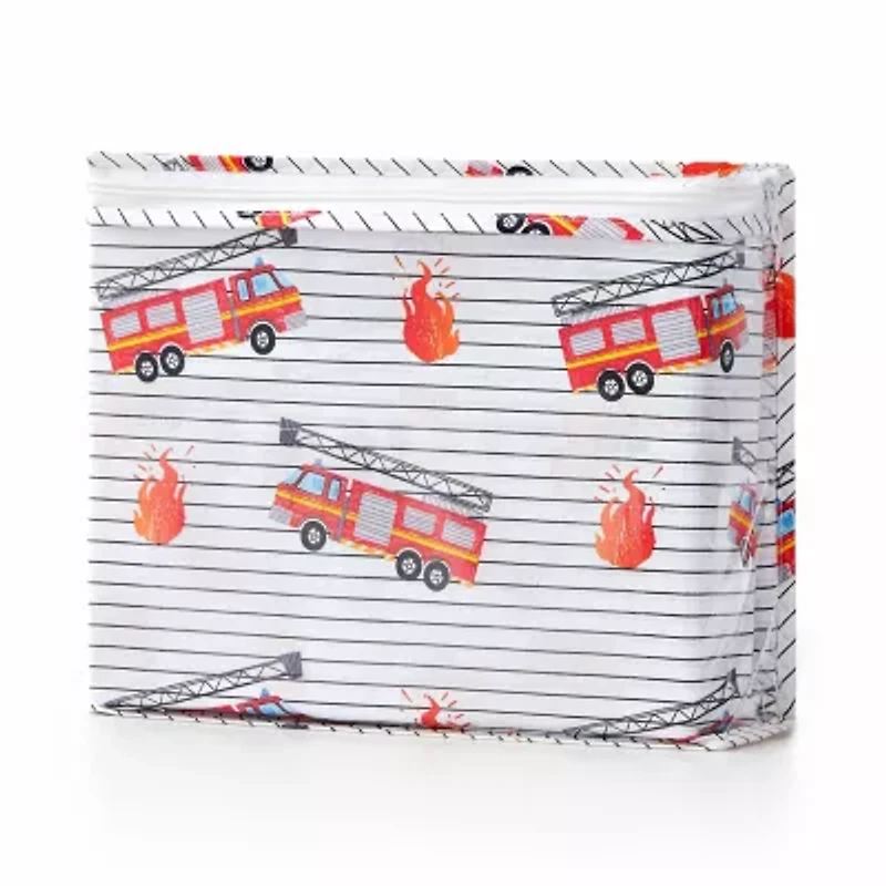 Fire Engine Truck Kids Microfiber Sheet Set