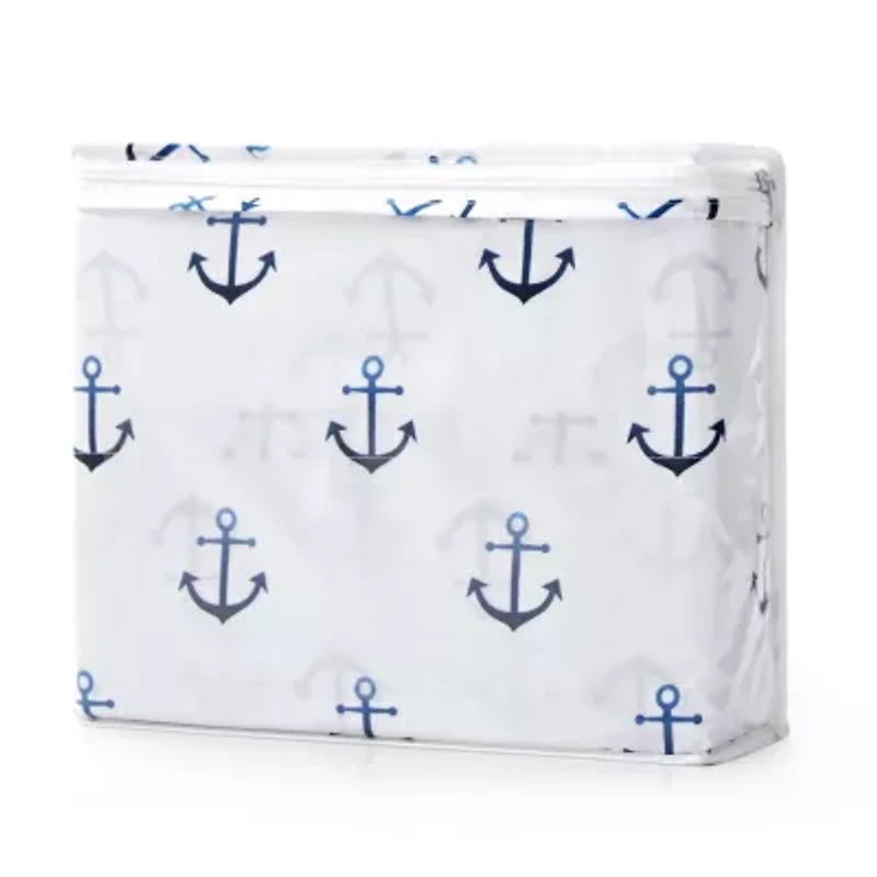 Ombre Ship Anchors Kids Microfiber Sheet Set