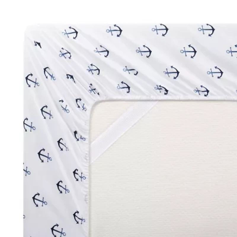 Ombre Ship Anchors Kids Microfiber Sheet Set