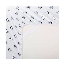Ombre Ship Anchors Kids Microfiber Sheet Set