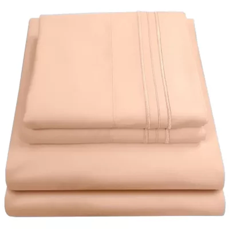 1800 Series 4 Piece Deep Pocket Bed Sheet Set