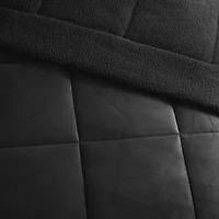 3 Piece Dante Fleece Sherpa Comforter Set