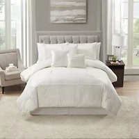 Sweet Home Collection Luna 7 Piece Crushed Velvet Comforter Set