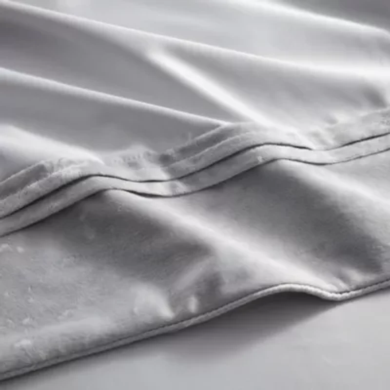 Sweet Home Collection Luna 7 Piece Crushed Velvet Comforter Set