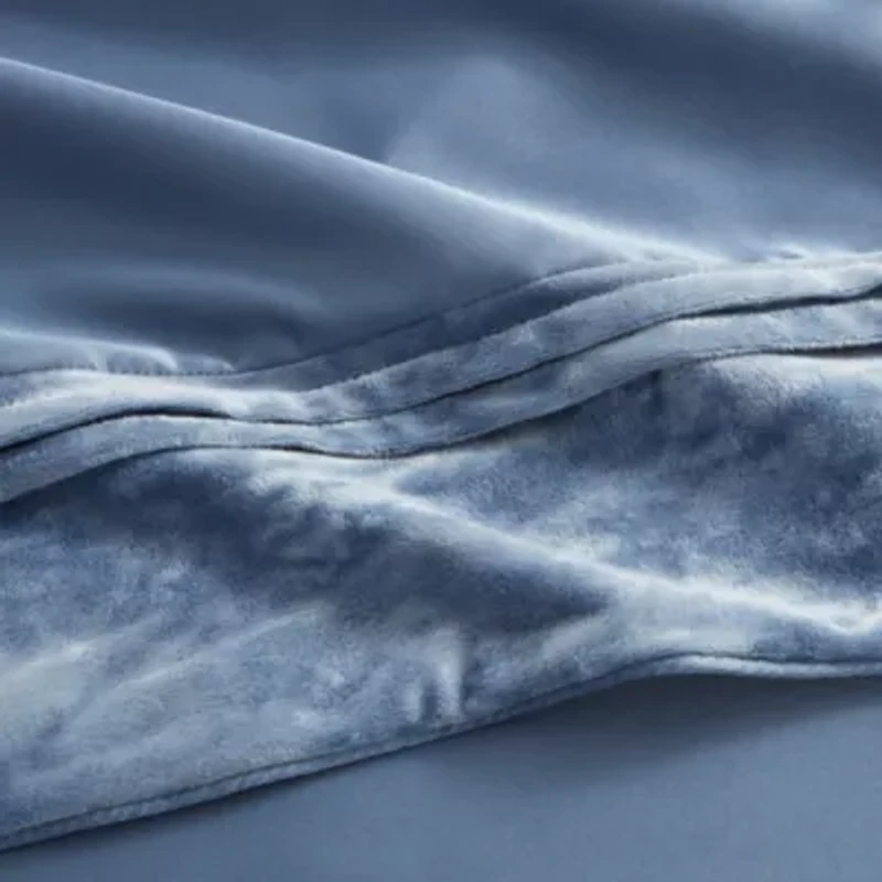 Sweet Home Collection Luna 7 Piece Crushed Velvet Comforter Set