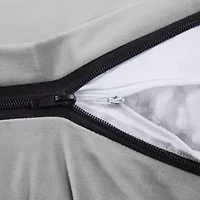 Triangle Headboard Wedge Bed Velvet Cushion with Side Pockets