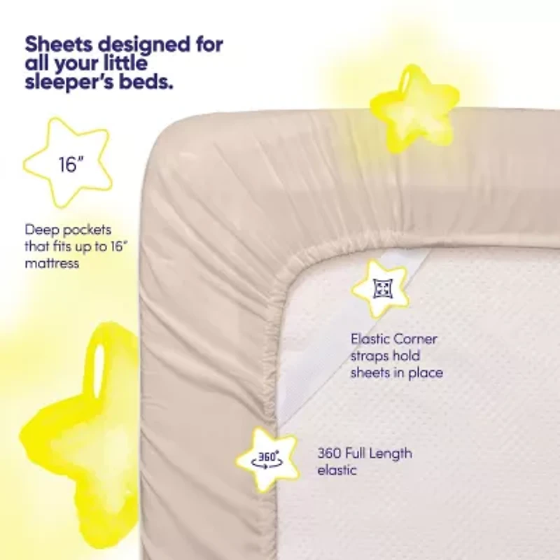 Sweet Home Collection Kids Solid 4 Piece Sheet Set, Ultra Soft 1800 Series, Double Brushed Microfiber