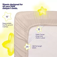 Sweet Home Collection Kids Solid 4 Piece Sheet Set, Ultra Soft 1800 Series, Double Brushed Microfiber