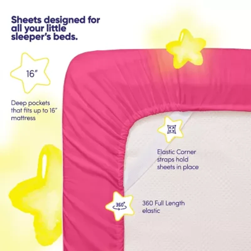 Kids Solid 4 Piece Sheet Set, Ultra Soft 1800 Series, Double Brushed Microfiber
