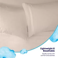 Sweet Home Collection Kids Solid 4 Piece Sheet Set, Ultra Soft 1800 Series, Double Brushed Microfiber