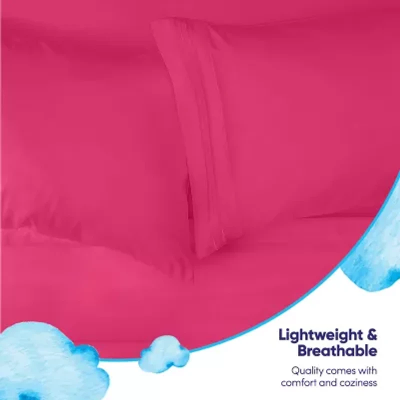 Kids Solid 4 Piece Sheet Set, Ultra Soft 1800 Series, Double Brushed Microfiber