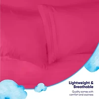 Kids Solid 4 Piece Sheet Set, Ultra Soft 1800 Series, Double Brushed Microfiber