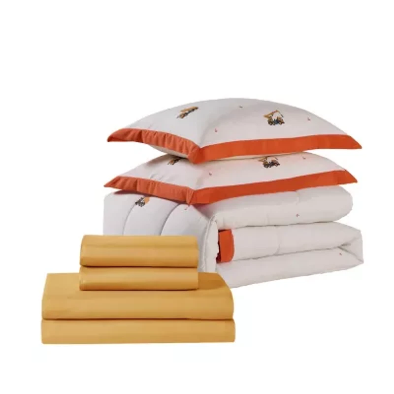 Construction Trucks Printed Kids Bedding Set Includes Sheet