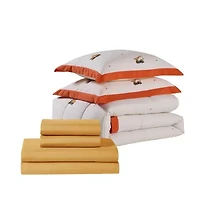 Construction Trucks Printed Kids Bedding Set Includes Sheet