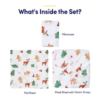 Printed Christmas Holiday Microfiber Sheet Sets