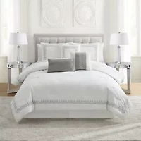 Sweet Home Collection 7 Piece Salerno Suede Elegant Bedding Set