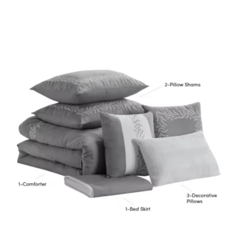7 Piece Salerno Suede Elegant Bedding Set