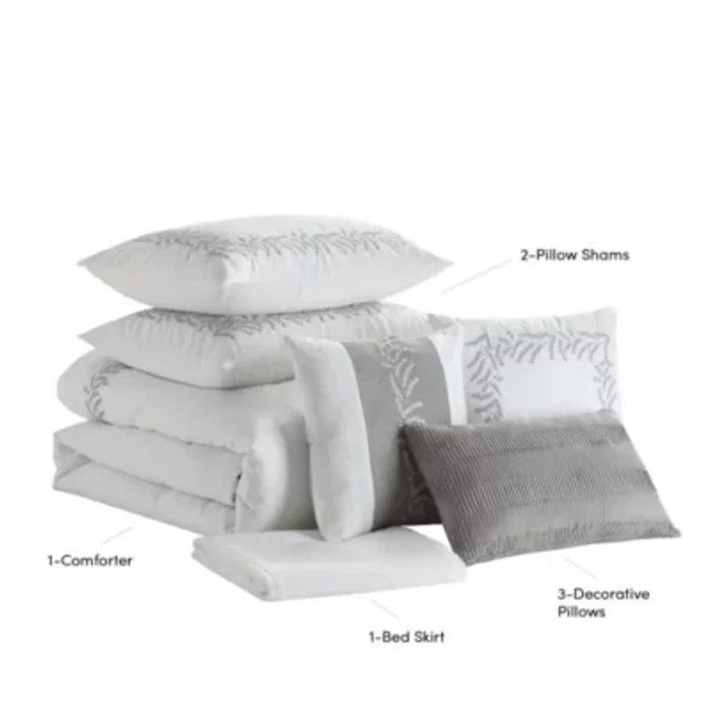 Sweet Home Collection 7 Piece Salerno Suede Elegant Bedding Set