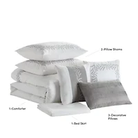 Sweet Home Collection 7 Piece Salerno Suede Elegant Bedding Set