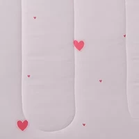 Hearts Printed Kids Bedding Set Includes Sheet
