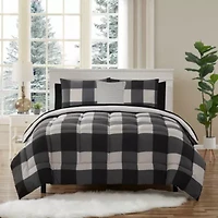 8 Piece Buffalo Plaid Bed a Bag Comforter and Sheet Set