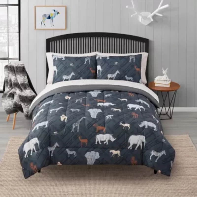 Safari Jungle Kids Printed Bedding Set Includes Sheet