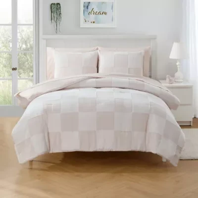 Kids Chenille Checkered Bed a Bag Comforter & Sheet Set