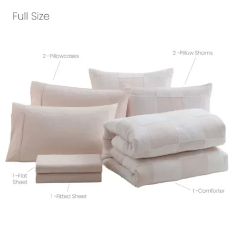 Kids Chenille Checkered Bed a Bag Comforter & Sheet Set