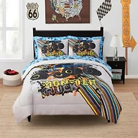 Monster Truck Kids Printed Bedding Set Includes Sheet