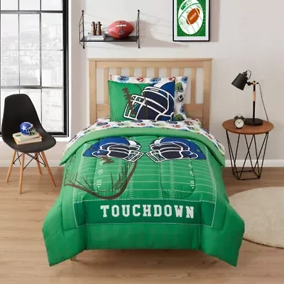 Kids Football Printed Bedding Set Includes Sheet