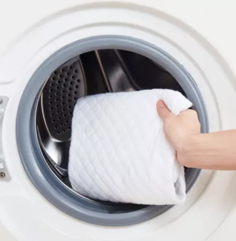 Bed Wedge Pillow for Headboard, Gap Filler with Side Pockets, Headboard Sleeping