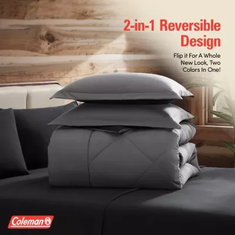 7 Piece Reversible Comforter & Sheet Set, All Season Bedding Set