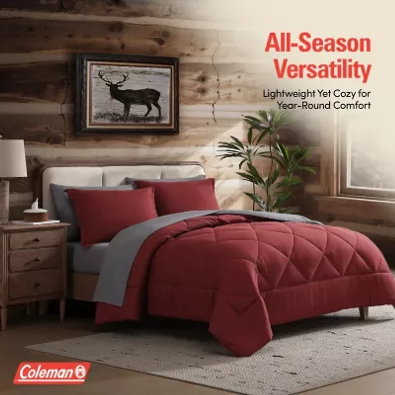 7 Piece Reversible Comforter & Sheet Set, All Season Bedding Set