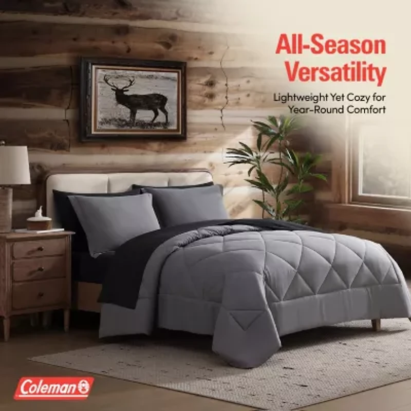 7 Piece Reversible Comforter & Sheet Set, All Season Bedding Set