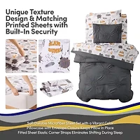 Basketball Kids Pintuck Bedding Set Includes Printed Sheet