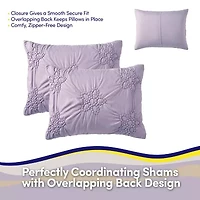 Floral Pintuck Kids Bedding Set Includes Printed Sheet