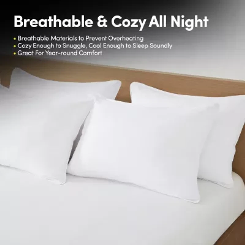 Bed Pillows for Sleeping, Down Alternative 2 Pack