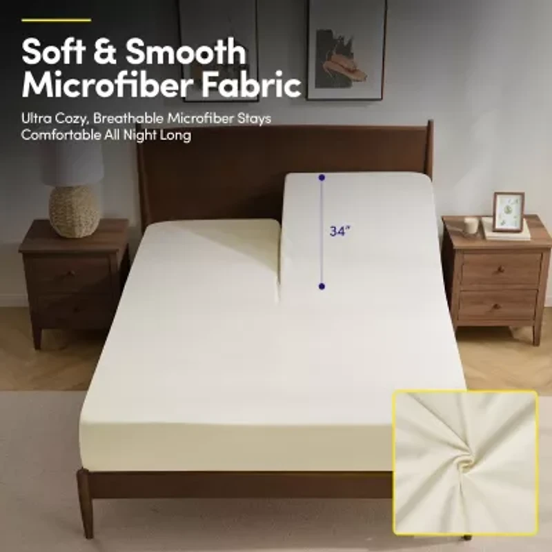 4 Piece Sheet Set, Ultra Soft 1800 Series Collection - FlexTop Split Head King