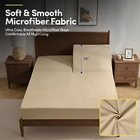 4 Piece Sheet Set, Ultra Soft 1800 Series Collection - FlexTop Split Head King