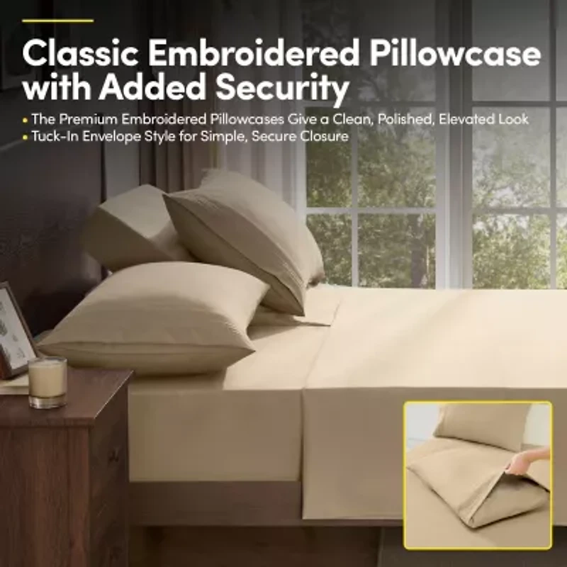 4 Piece Sheet Set, Ultra Soft 1800 Series Collection - FlexTop Split Head King