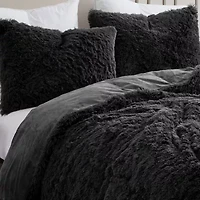 Long Plush Shaggy Faux Fur 3 Piece Comforter Set