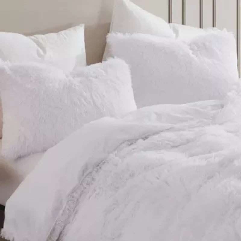 Long Plush Shaggy Faux Fur 3 Piece Comforter Set