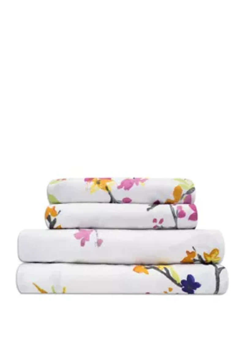 Botanical Pastel Floral Pattern 1500 Supreme Collection Sheet Set