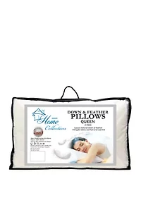 Feather & Down Blend Bed Pillows All Cotton Cover 2 Pack