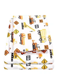 Construction Vehicles Dump Trucks Cranes Kids Sheet Set