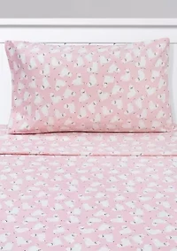 Llamas Kids Sheet Set Pink White
