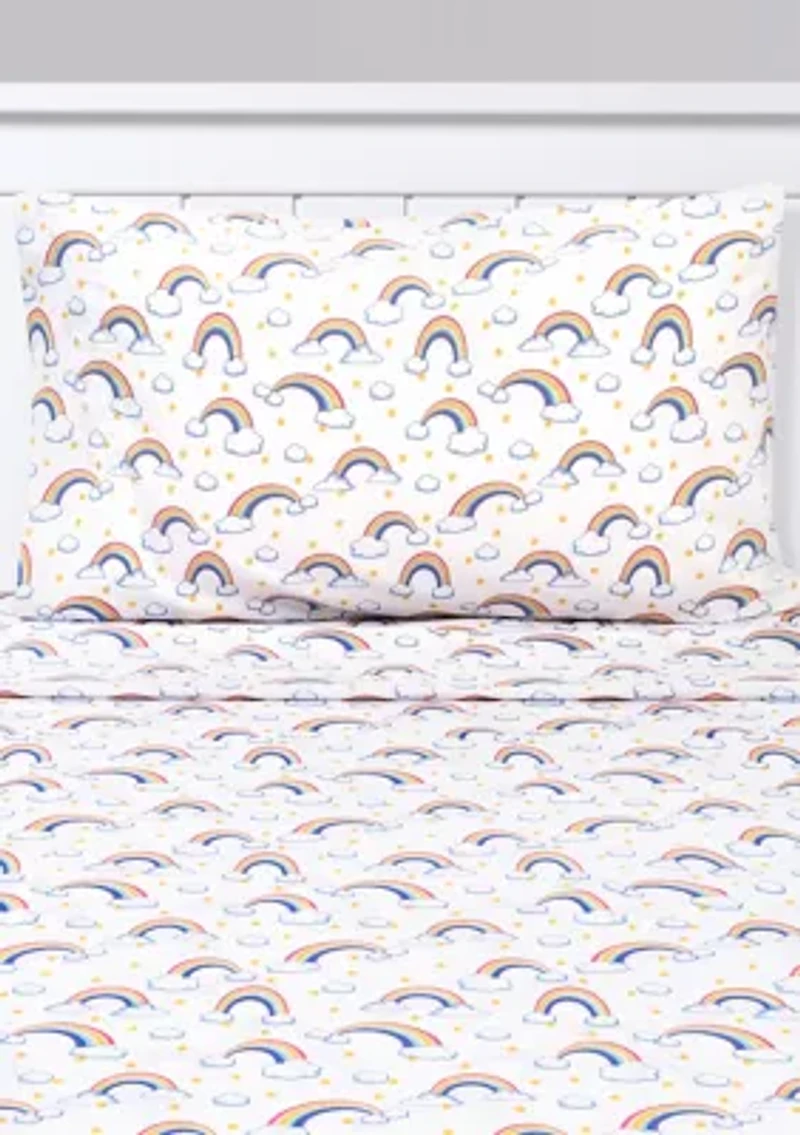 Rainbows, Clouds & Stars Kids Sheet Set